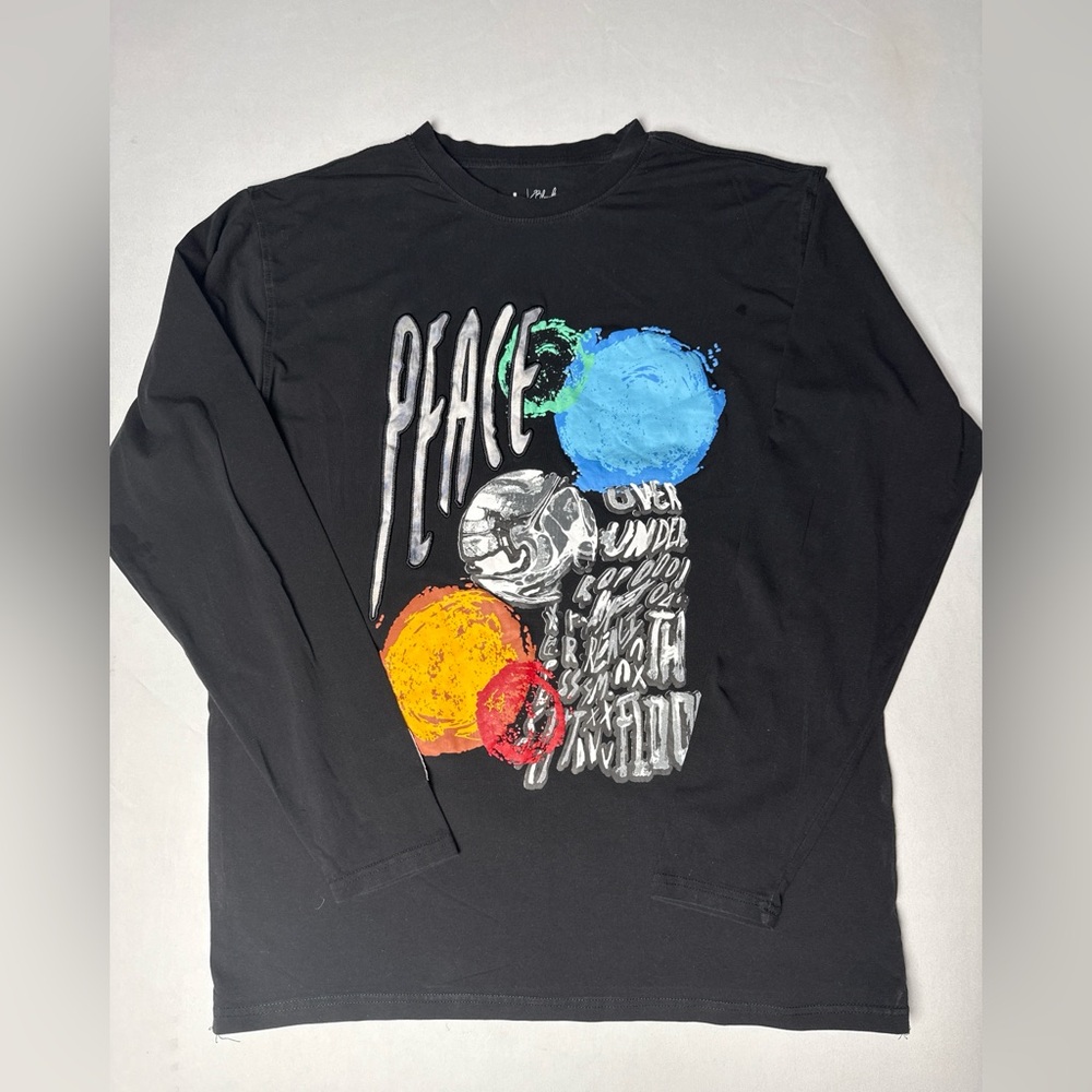 Bleeker & Mercer Black Graphic Long Sleeve Shirt
